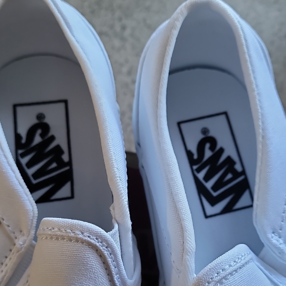 Vans White Slip-On Sneakers - Picture 2 of 6
